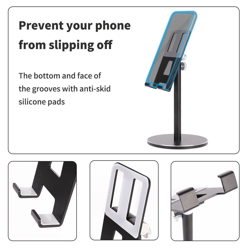 Height Angle Adjustable Desktop Tablet Stand Mobile Phone Holder Aluminum